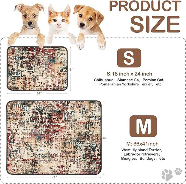 Qeils Washable Pee Pads For Dogs, 2 Pack Reusable Puppy Pads 36x41 Super Absorbent Leakproof Dog Training Pads, Non-Slip Potty Pads For Floor, Crate, Couch, Whelping Pads Litter Mat Puppy Supplies