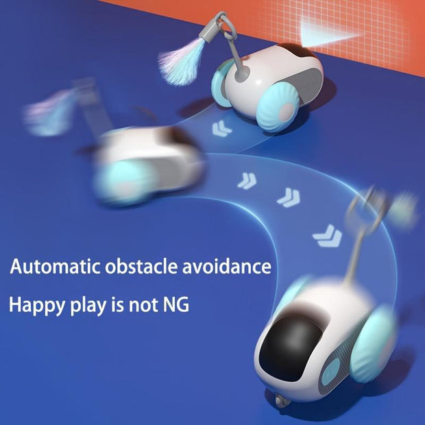 Exciting Interactive Cat Toy Car - Smart RemoteControl, Fun Feather Chase, Dynamic ElectricKitten Plaything For Active Exercise & Learningsmart Dogtoy Catrobot Toy Indoor Cattoy