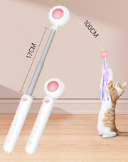 Retractable Laser Cat Stick Toys Cat Toy BallsKitten Playing Cat Laser Teaser Wand  ABS  PPMaterial   Safe And None Toxic, Universalinteractive Toy