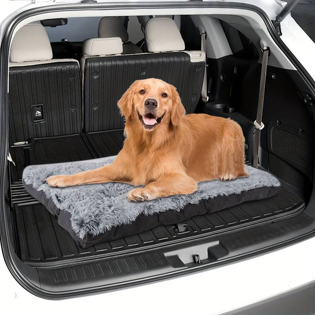 Pet Dog Bed Long Plush Cozy Warm Sleeping Beds Washable Anti-Slip Kennel Mats