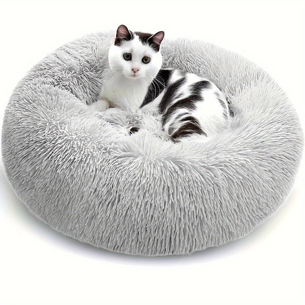 Non-Slip Dog Or Cat Beds Multiple Sizes, Calming Pet Beds For Indoor Cat Kennel Bed Pet Sofa, Round Cushion Cuddler Puppy Sofa, Machine Washable