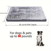 Pet Dog Bed Long Plush Cozy Warm Sleeping Beds Washable Anti-Slip Kennel Mats