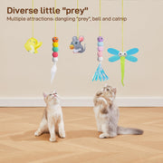 Interactive Cat Feather Toys 5 Pcs For Mental And Physical Stimulation,Companion For Lonely Cats